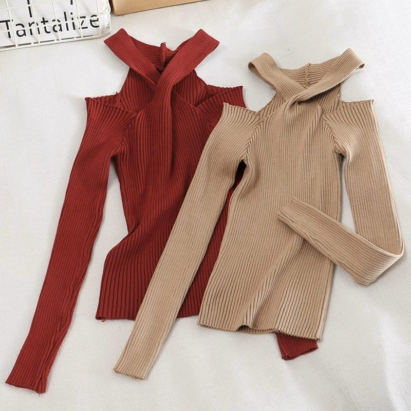 Áo Len Cổ Vắt Chéo Khoét Vai Quyến Rũ Sldca207 - Diepchi Fashion - Ảnh 10