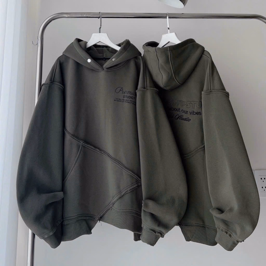 Áo Hoodie Nam Nữ Form Rộng In Chữ Premiumm Studio Vải Nỉ Dày Dặn Siêu Đẹp Tp27 - Golden Dream - Ảnh 2