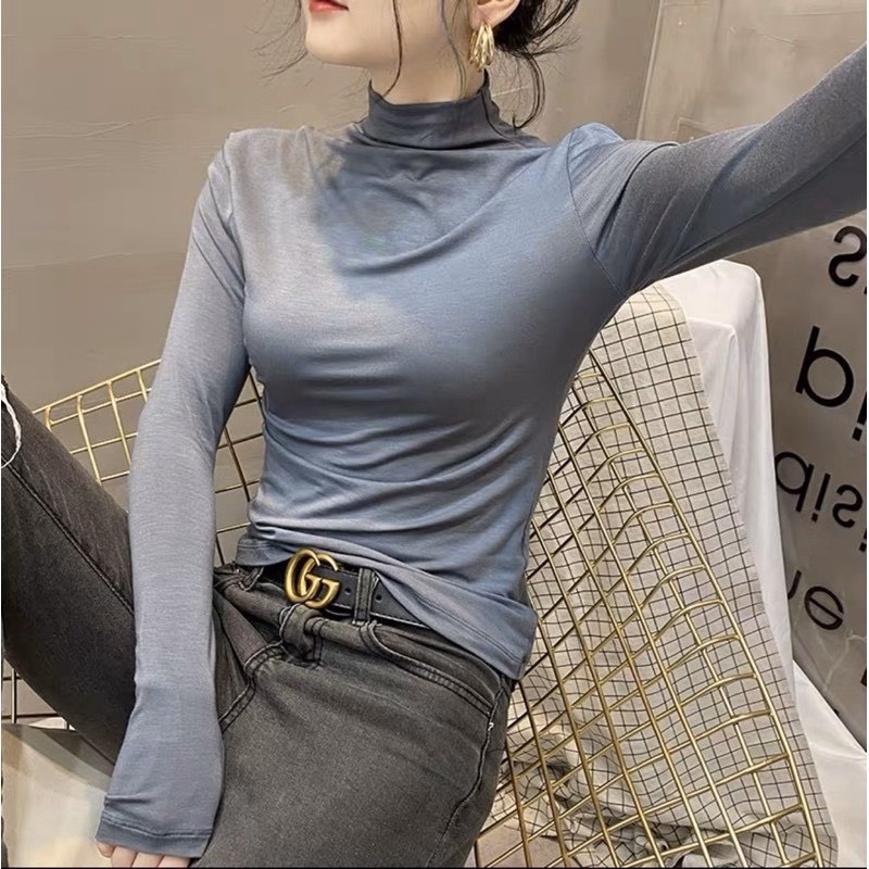 Áo Giữ Nhiệt Cổ Cao 3 Cm Chất Thun Lạnh Cho Bạn Nữ Sldca89 - Diepchi Fashion - Ảnh 8