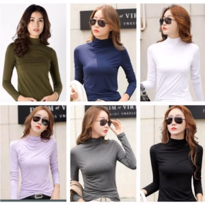 Áo Giữ Nhiệt Cổ Cao 3 Cm Chất Thun Lạnh Cho Bạn Nữ Sldca89 - Diepchi Fashion