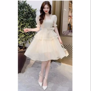 Đầm Váy Nữ Voan Tay Phồng Form Xòe Bt597 - Nana House