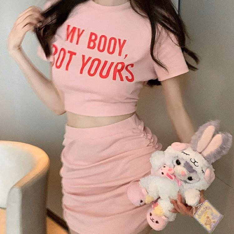 Set Bộ Đồ Nữ Áo Croptop My Booy Mix Chân Váy Ngắn Sa164 - Sam Store - Ảnh 2