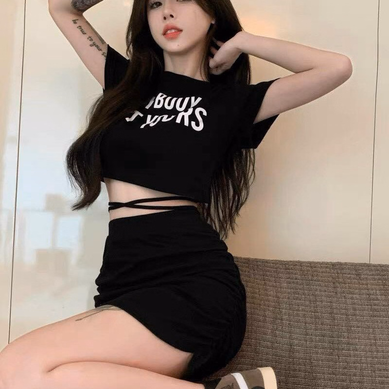 Set Bộ Đồ Nữ Áo Croptop My Booy Mix Chân Váy Ngắn Sa164 - Sam Store - Ảnh 3