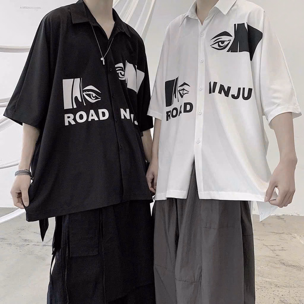 Áo Sơ Mi Nam Nữ Phối Dáng Kiểu Hàn Quốc Hình In Đậm Nét Phong Cách Form Rộng Siêu Ngầu Hàng Hot Trend-Htm Fashion - Ảnh 4