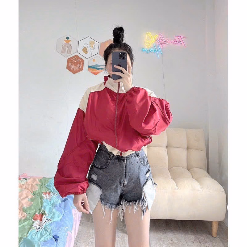 Áo Khoác Dù Nữ Siêu Đẹp Chất Liệu Vải Cực Tốt Với Form Rộng Phối Màu Cùng Cực Đỉnh Mẫu Mới Hot Trend-Htm Fashion