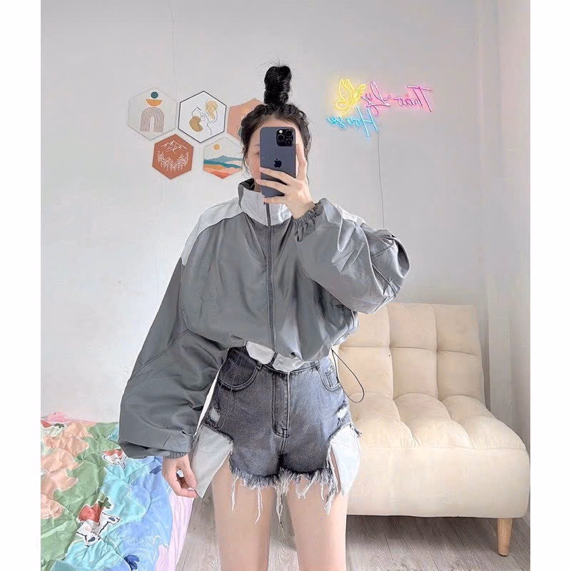 Áo Khoác Dù Nữ Siêu Đẹp Chất Liệu Vải Cực Tốt Với Form Rộng Phối Màu Cùng Cực Đỉnh Mẫu Mới Hot Trend-Htm Fashion - Ảnh 4