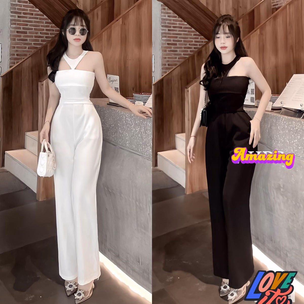 Set Đầm Váy Nữ Jum Cotton Lạnh Cổ Yếm Sa777- Sam Store