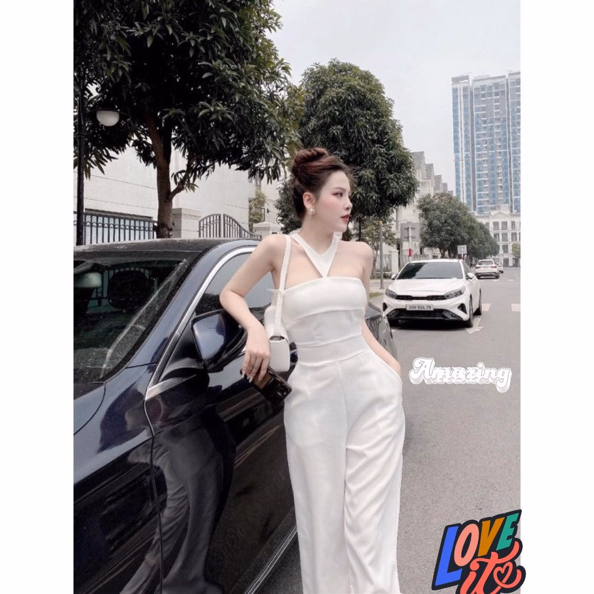 Set Đầm Váy Nữ Jum Cotton Lạnh Cổ Yếm Sa777- Sam Store - Ảnh 6