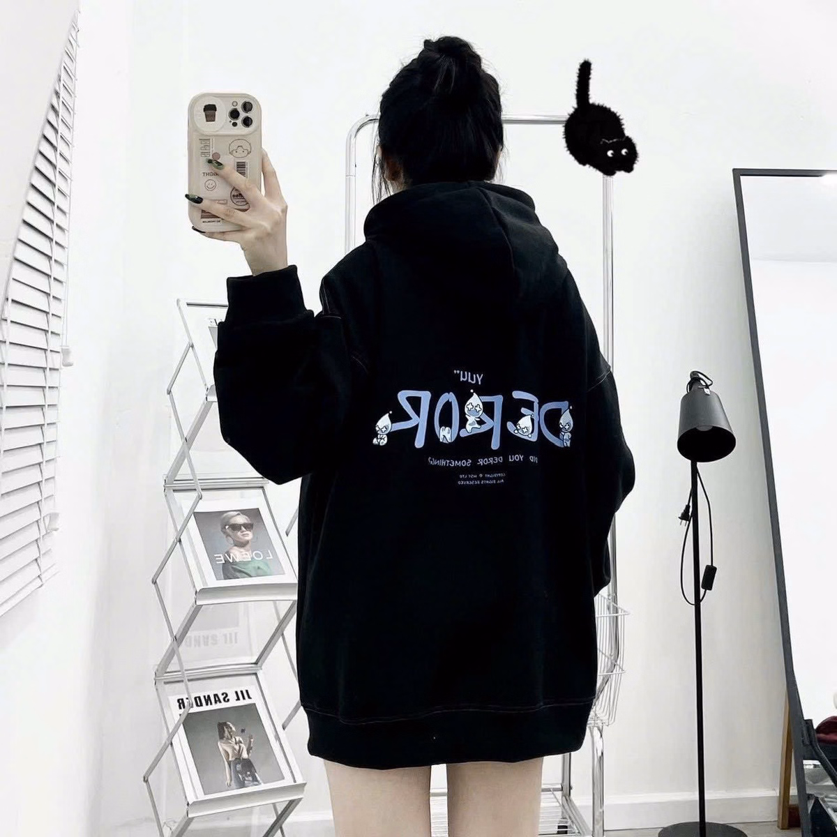 Áo Khoác Nỉ Hoodie Nam Nữ Siêu Chất Với Dáng Form Rộng Hình In Căng Nét Tay Áo Đường Nét Bao Đẹp Vải Dày Dặn Hàng Hot Trend-Htm Fashion - Ảnh 4