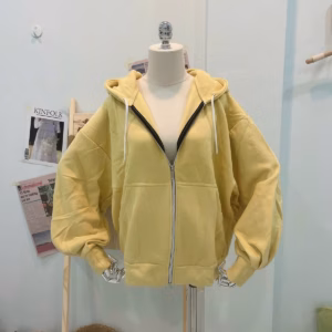 Áo Khoác Hoodie Nữ Nỉ Form Rộng Cánh Tay Phối Theo Phong Cách Hàn Quốc Chất Vải Siêu Dày Dặn Hàng Hot Trend-Htm Fashion