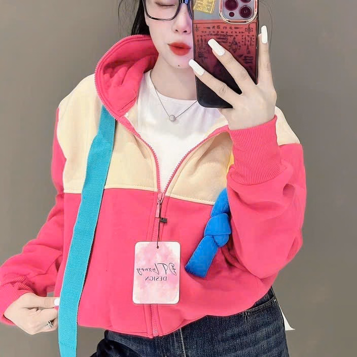 Áo Khoác Nỉ Phối Theo Màu Bản Lớn Có Nón To Siêu Đẹp To Rộng Chất Vải Dày Mềm Mịn Áo Đẹp Hàng Hot Trend-Htm Fashion - Ảnh 8