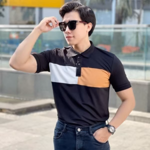 Áo Thun Nam Polo Phối Màu Tay Ngắn Cổ Bẻ Chất Vải Cotton Co Giãn 4 Chiều - Lê Phương Boutique