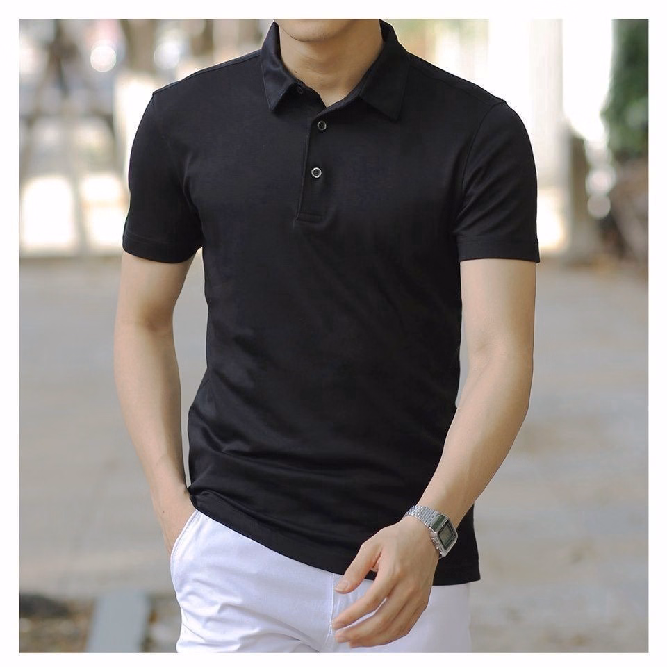 Áo Thun Polo Nam Trơn Cổ Bẻ Thun Cotton Co Giãn 4 Chiều - Lê Phương Boutique - Ảnh 4