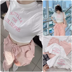 Áo Ba Lỗ Nữ Dáng Ngắn Chữ Spoiled Chất Thun Gân