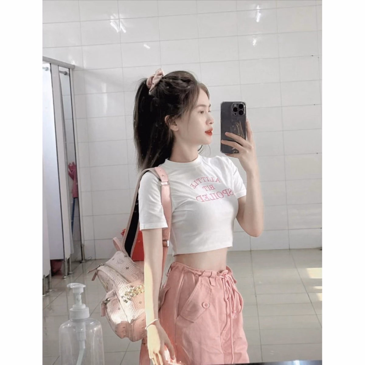 Áo Ba Lỗ Nữ Dáng Ngắn Chữ Spoiled Chất Thun Gân - Ảnh 6