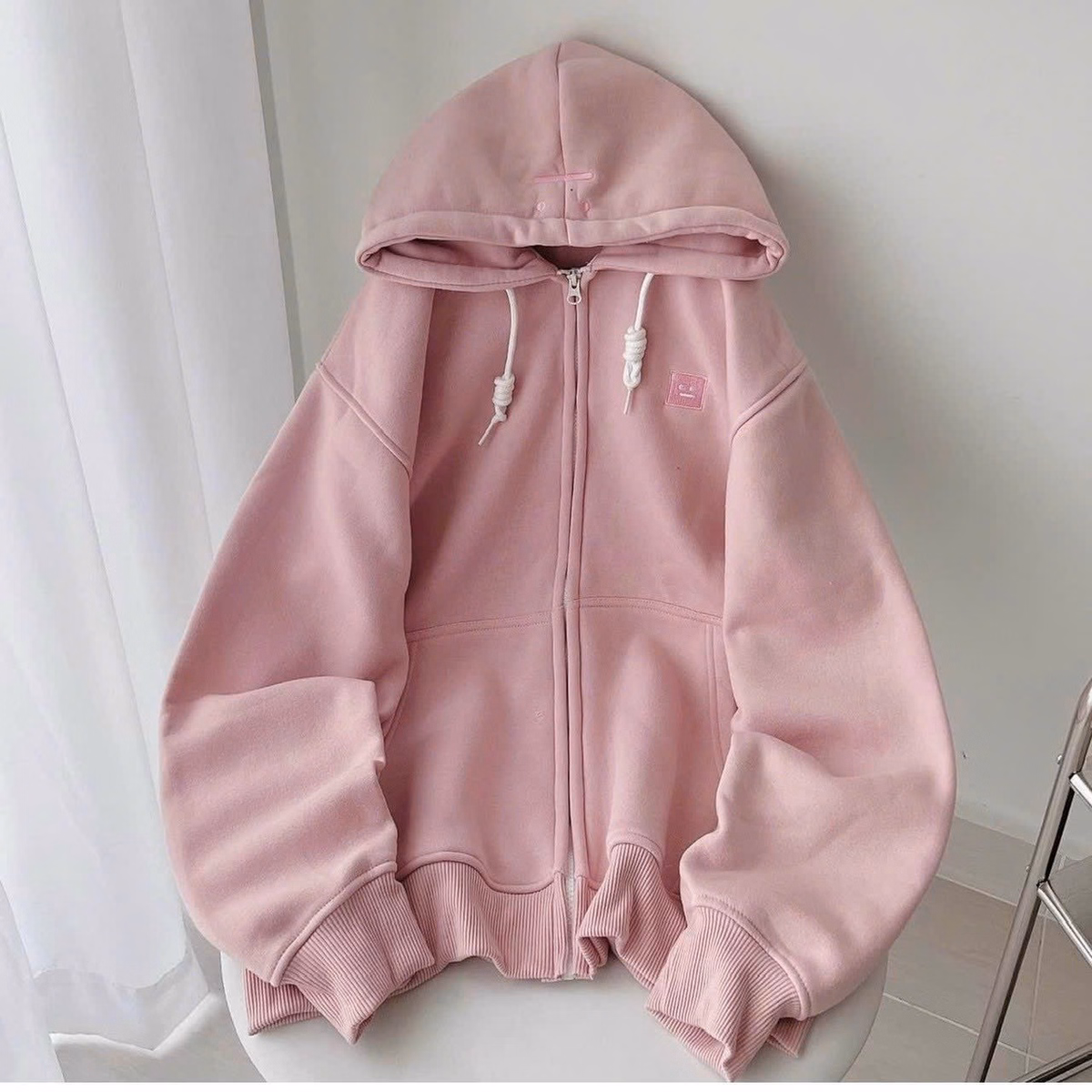 Áo Khoác Hoodie Nỉ Nam Nữ Dáng Khóa Kéo Cute Chất Vải Dày Dặn Với Dáng Form Rộng Có Mũ Cá Tính Áo Đẹp Hàng Hot Trend-Htm Fashion - Ảnh 7