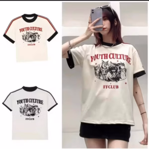 Áo Thun Nữ Ôm Body Youth Culture Phối Viền Sa569 - Sam Store