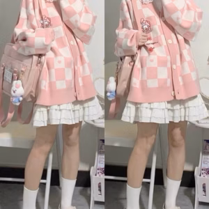 Áo Khoác Cardigan Nữ Chất Liệu Vải Dệt Kim Dáng Form Rộng Hình In Thêu Họa Tiết Con Thỏ Siêu Dễ Thương Áo Đẹp Hàng Hot Trend-Htm Fashion