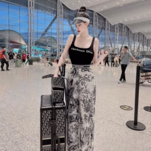 Set Bộ Đồ Nữ Thun Tăm Lạnh In 3D Áo Balo Phối Quần Dài Ống Rộng Sa848 - Sam Store