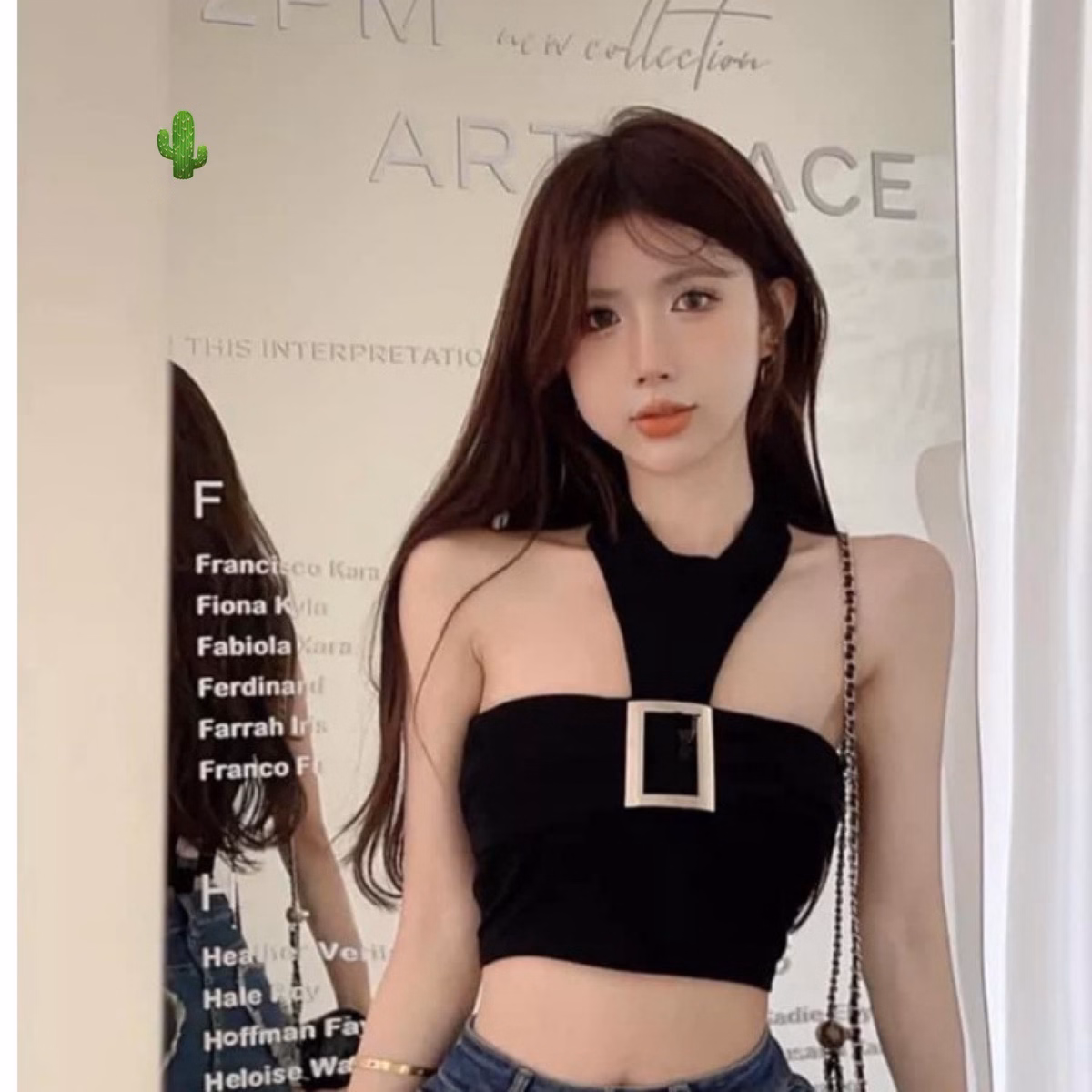 Áo Yếm Nữ Phối Khoen Có Mút - Ausa House - Ảnh 3