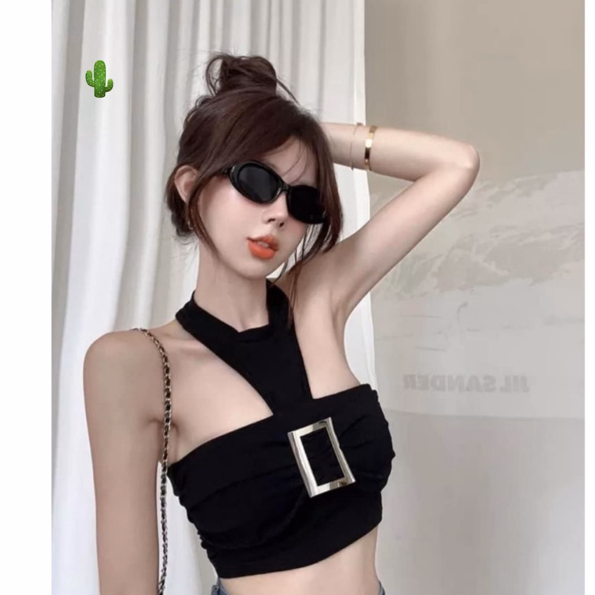 Áo Yếm Nữ Phối Khoen Có Mút - Ausa House