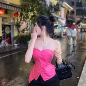 Áo Nữ Ống Chéo Tà Có Mút - Ausa House