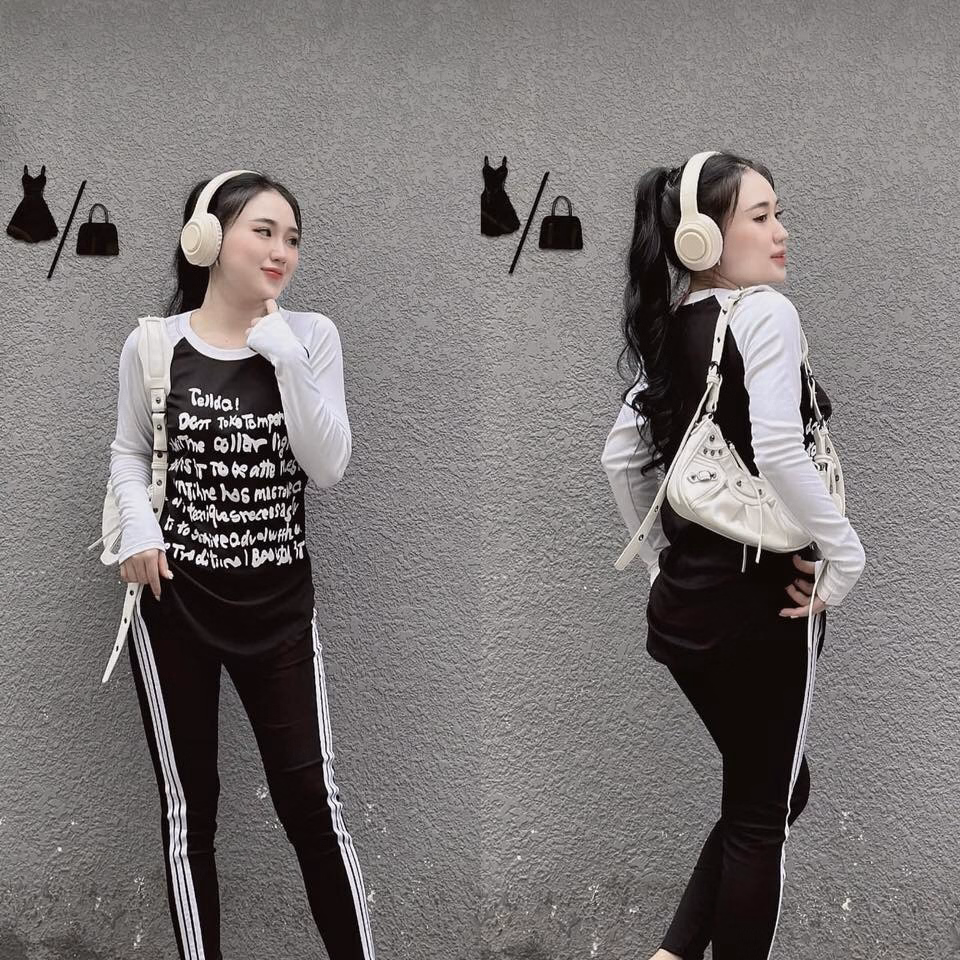 Set Bộ Đồ Nữ Thun Tăm Lạnh Áo Tay Dài Phối Màu Sa891 - Sam Store - Ảnh 4