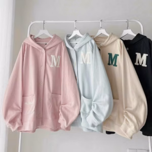 Áo Khoác Hoodie Nỉ Nam Nữ Với Kiểu Form Rộng Uniesx Có Nút Gài Phối Thêm Chữ M Ngay Áo Nổi Bật Sắc Nét Chất Nỉ Ngoại Dày Dặn Áo Đẹp Hàng Hot Trend-Htm Fashion