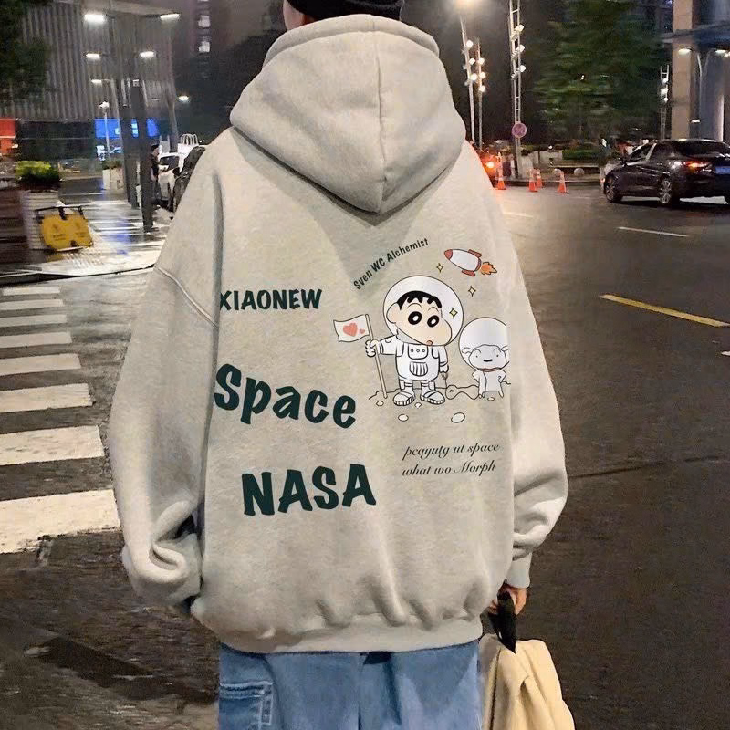 Áo Khoác Hoodie Nam Nữ Với Tôn Dáng Form Rộng Áo Có In Chữ Space Nasa Siêu Sắc Nét Chất Liệu Vải Áo Dày Dặn Mặc Ấm Khi Mùa Se Lạnh Áo Đẹp Hàng Hot Trend-Htm Fashion - Ảnh 3