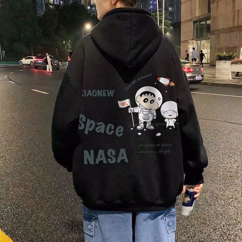 Áo Khoác Hoodie Nam Nữ Với Tôn Dáng Form Rộng Áo Có In Chữ Space Nasa Siêu Sắc Nét Chất Liệu Vải Áo Dày Dặn Mặc Ấm Khi Mùa Se Lạnh Áo Đẹp Hàng Hot Trend-Htm Fashion - Ảnh 6