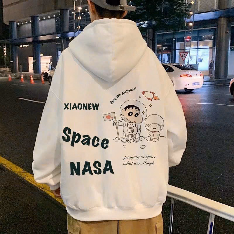 Áo Khoác Hoodie Nam Nữ Với Tôn Dáng Form Rộng Áo Có In Chữ Space Nasa Siêu Sắc Nét Chất Liệu Vải Áo Dày Dặn Mặc Ấm Khi Mùa Se Lạnh Áo Đẹp Hàng Hot Trend-Htm Fashion - Ảnh 2