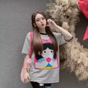 Set Bộ Đồ Nữ Áo Sọc Cô Gái Cute Phối Quần Ngố Bt700 - Nana House