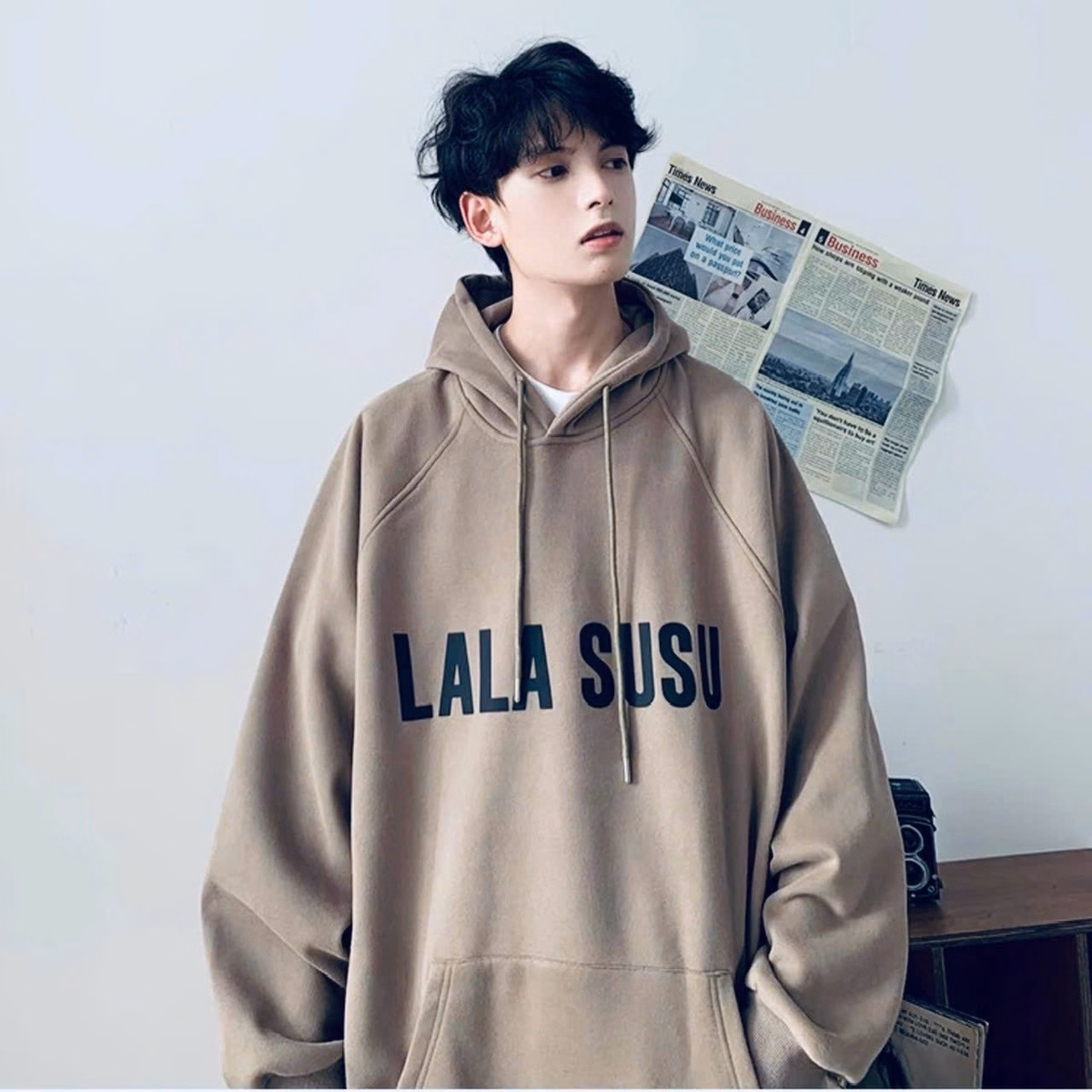 Áo Khoác Hoodie Nỉ Nam Nữ Với Chất Dáng Form Rộng Bao Đẹp Áo Có In Chữ Lalasusu Siêu Nét Và Đẹp Chất Vải Áo Dày Dặn Mặc Ấm Hàng Hot Trend-Htm Fashion - Ảnh 3