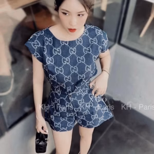 Set Đồ Bộ Nữ Cổ Tròn Jean - Shop Mẹ Bống