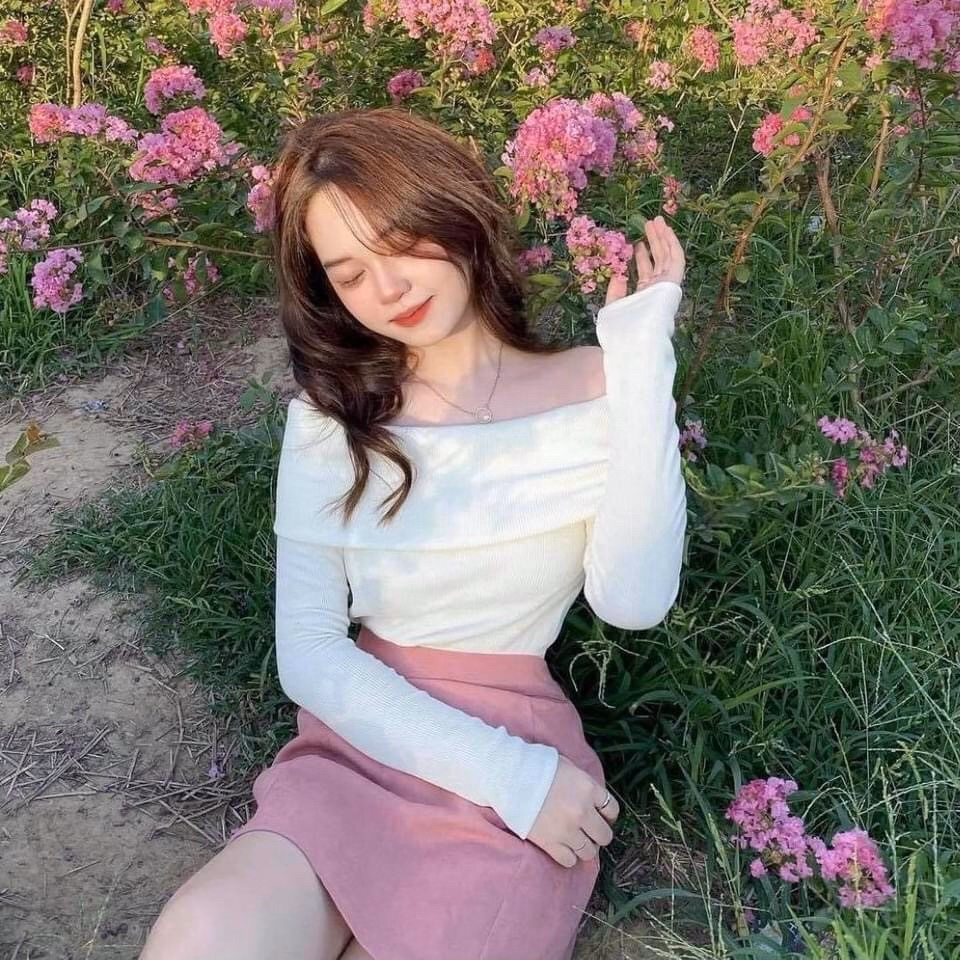 Áo Len Bẹt Vai Dài Tay Chất Len Mềm Mịn Phong Cách Tiểu Thư Slcxa75 - Chipxinhxk