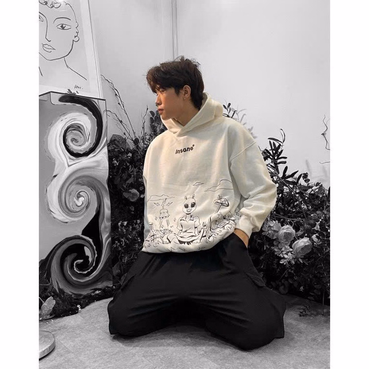 Áo Hooodie Vải Nỉ Ngoại Form Rộng In Hình Heo Iinssan Vui Nhộn Tp38 - Golden Dream - Ảnh 2