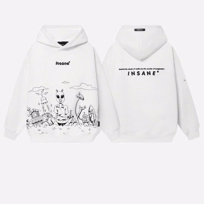 Áo Hooodie Vải Nỉ Ngoại Form Rộng In Hình Heo Iinssan Vui Nhộn Tp38 - Golden Dream