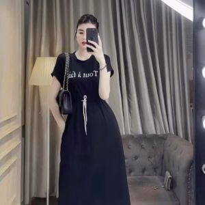 Đầm Váy Maxi Nữ Chất Thun Gân Rút Dây Eo Bt679 - Nana House