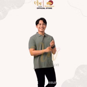 Polo Nam Màu Olive 100% Cotton Cao Cấp Kháng Khuẩn Thoáng Mát - Gold Rhino