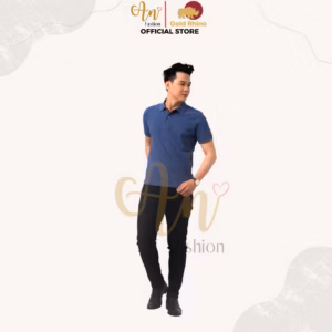 Polo Nam Màu Việt Quất 100% Cotton Cao Cấp Kháng Khuẩn Thoáng Mát - Gold Rhino