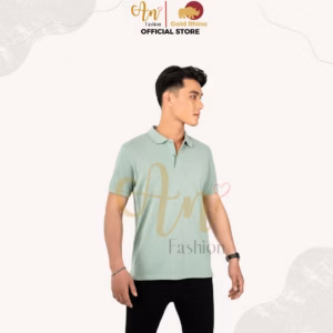 Polo Nam Màu Bạc Hà 100% Cotton Cao Cấp Kháng Khuẩn Thoáng Mát - Gold Rhino