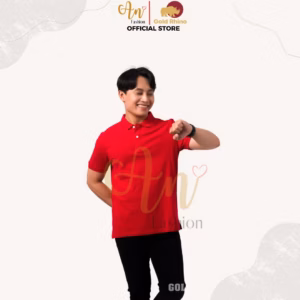 Polo Nam Màu Đỏ Tươi 100% Cotton Cao Cấp Kháng Khuẩn Thoáng Mát - Gold Rhino