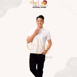 Polo Nam Màu Trắng 100% Cotton Cao Cấp Kháng Khuẩn Thoáng Mát - Gold Rhino