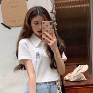 Áo Croptop Họa Tiết Gấu - Lê Phương Boutique