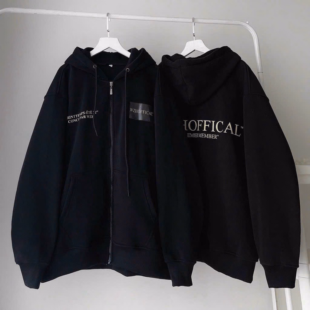 Áo Khoác Nỉ Hoodie Nam Nữ Với Dáng Form Rộng Chất Liệu Vải Nỉ Dày Dặn Áo Có In Chữ Wzhoffical Siêu Sắc Nét Có Nón Dễ Thương Áo Đẹp Hàng Hot Trend-Htm Fashion - Ảnh 9
