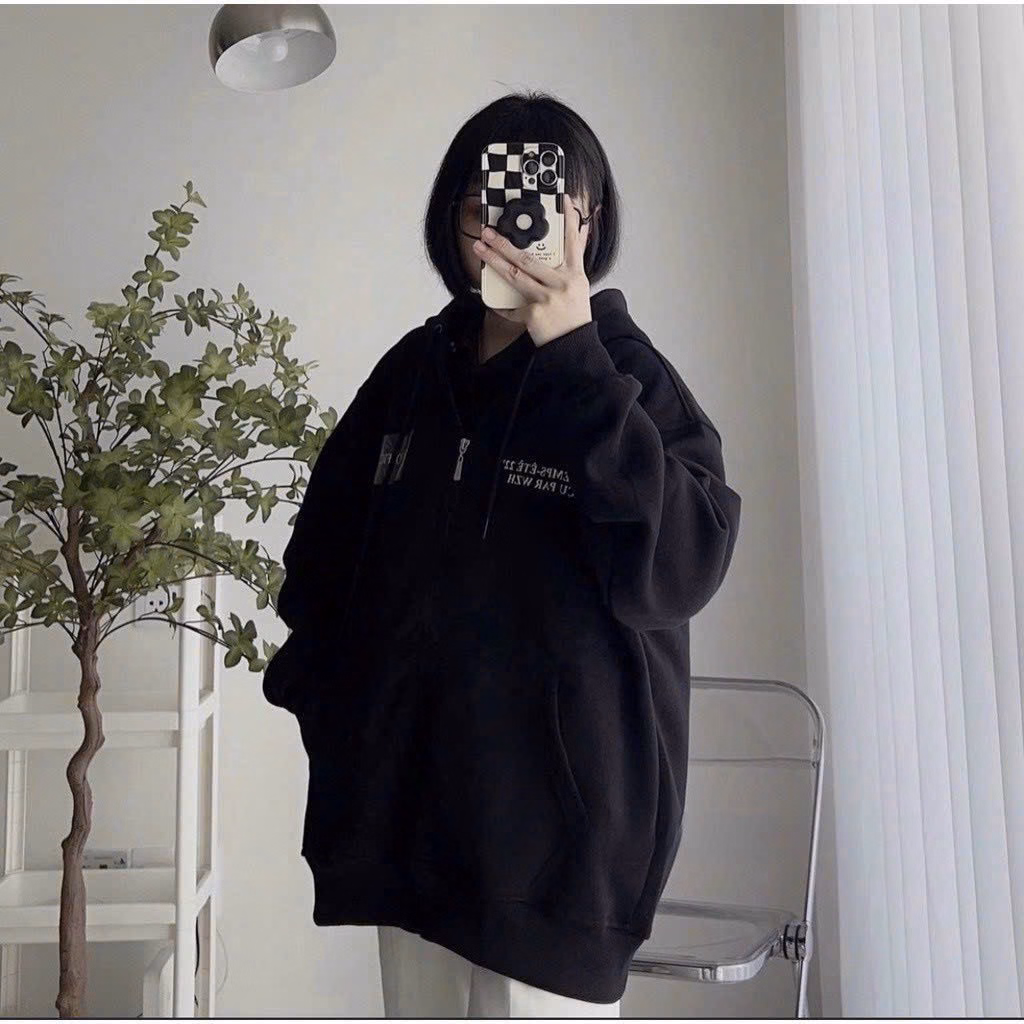 Áo Khoác Nỉ Hoodie Nam Nữ Với Dáng Form Rộng Chất Liệu Vải Nỉ Dày Dặn Áo Có In Chữ Wzhoffical Siêu Sắc Nét Có Nón Dễ Thương Áo Đẹp Hàng Hot Trend-Htm Fashion - Ảnh 5