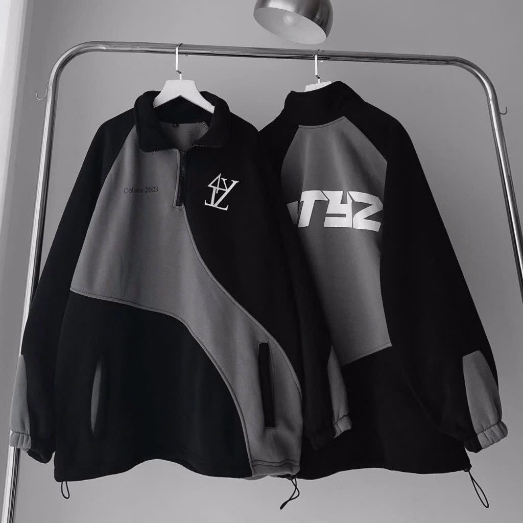 Áo Khoác Hoodie Nam Nữ Trước Áo Có In Chữ Atys Chất Liệu Vải Nỉ Bông Dày Dặn Với Dáng Phối Màu Đen Trắng Siêu Hot Hàng Đẹp-Htm Fashion - Ảnh 7