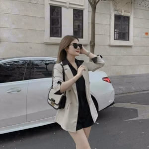 Set Bộ Đồ Nữ 3 Món Vest Cotton Lạnh Mix Áo Sơ Mi Lụa Sa964 - Sam Store