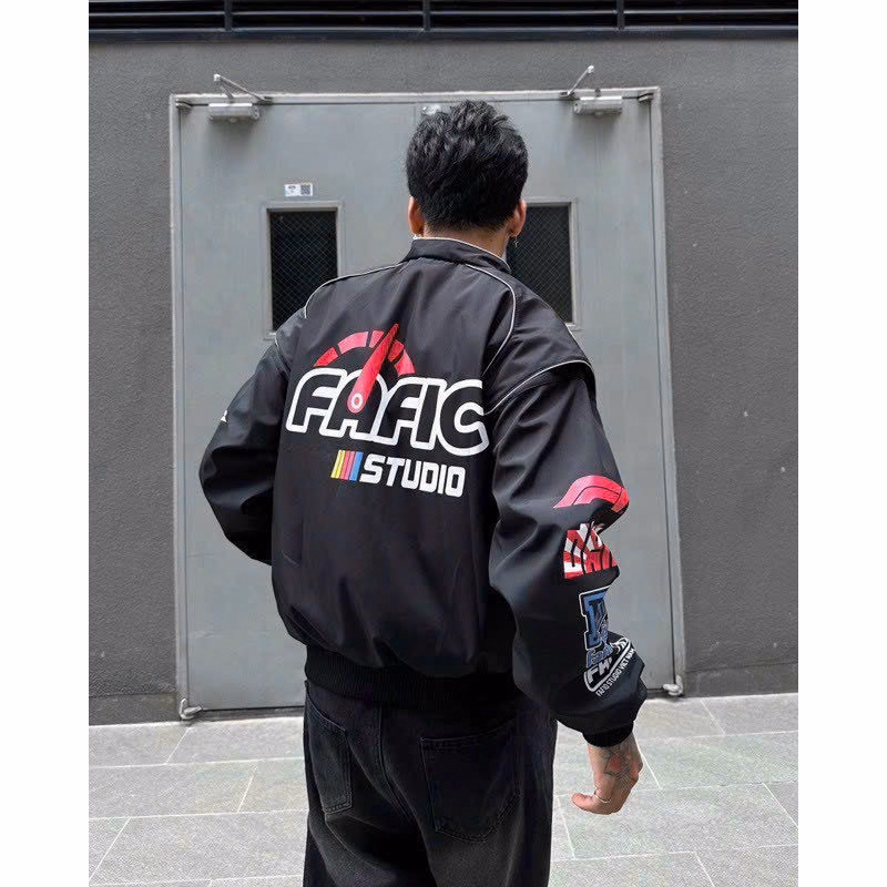 Áo Khoác Dù Nam Áo Được In Chữ Fafic Speedometer Bao Sắc Nét Áo Khoác Biker Racing Áo Form Rộng Áo Đẹp Hàng Hot Trend-Htm Fashion - Ảnh 6