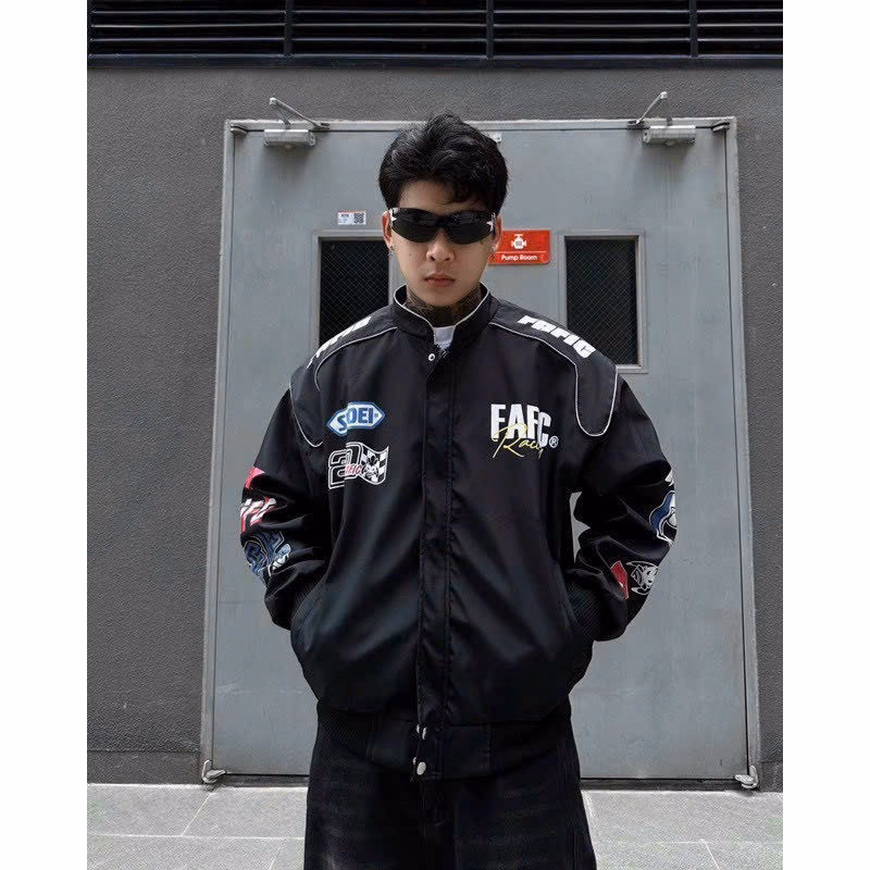 Áo Khoác Dù Nam Áo Được In Chữ Fafic Speedometer Bao Sắc Nét Áo Khoác Biker Racing Áo Form Rộng Áo Đẹp Hàng Hot Trend-Htm Fashion - Ảnh 4
